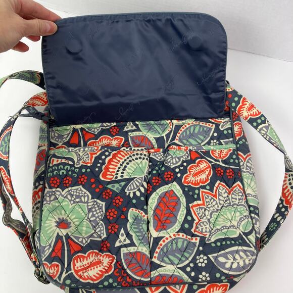 Vera Bradley Double Zip Mailbag Crossbody Purse Bag Nomadic Floral Print - Picture 12 of 16